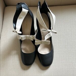 Nine West Black and Cream Danell Women's Shoes 4” heel